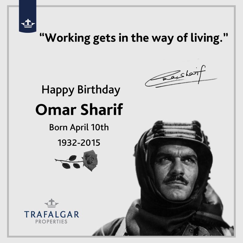 Happy birthday to the late and great actor Omar Sharif.   