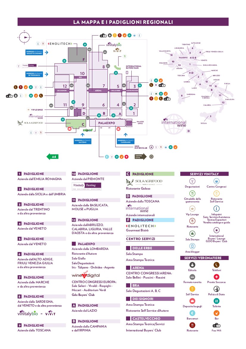 SolAgrifood's tweet photo. -6 a #Vinitaly2018, #Solagrifood ed #Enolitech. Guarda la mappa della fiera e scopri tutti i padiglioni e i servizi disponibili 🧐
#staytuned 15-18 aprile Veronafiere @pressVRfiere @VinitalyTasting https://t.co/TOBAPEaSEn