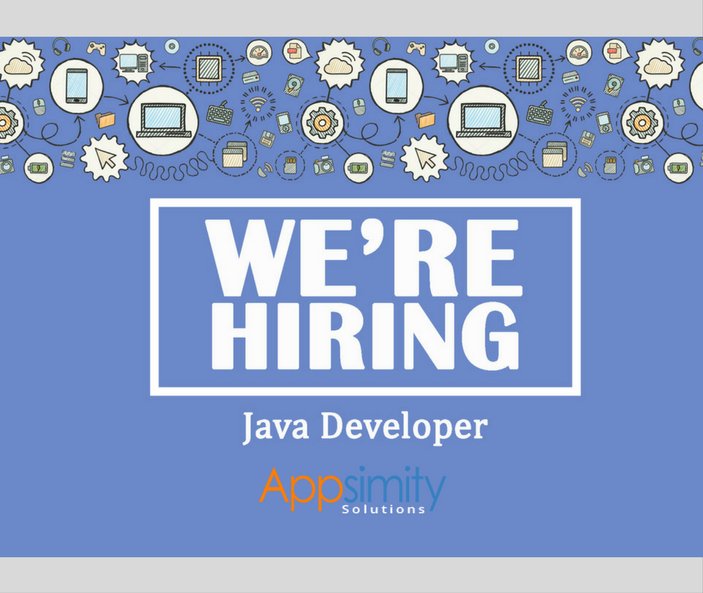 appsimity's tweet photo. Appsimity Hiring For Java Developer
 Interested candidate can send  their CV's at luv.sethi@appsimity.com and call us on 9813344869,  0172-4066237 for scheduling interview.
 #jobsforjavadeveloper #Javadeveloperjobs https://t.co/nHMLscwDsq