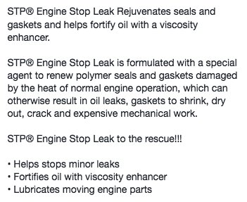 StingrayGroupSA's tweet photo. STP® Engine Stop Leak 
https://t.co/zIwPoEsEzo https://t.co/nu0XMIpjPM