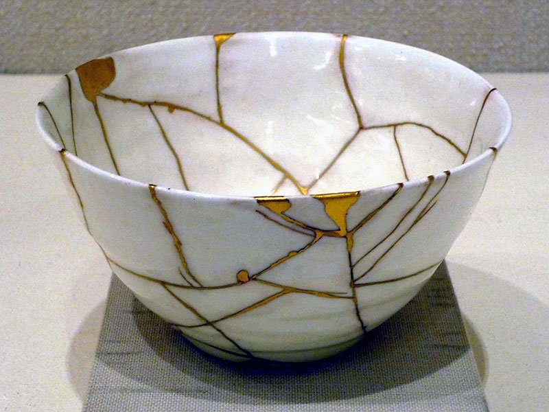 Kintsugi is the Japanese art of repairing broken pottery. It treats the breakages as part of an object’s history and embraces the imperfections and the  the scars.

#WasteNot