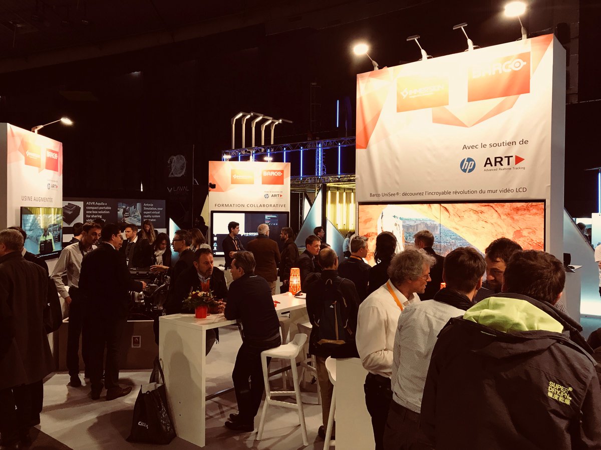 christophechart's tweet photo. #lavalvirtual 1999-2018 déjà la 20ème ! Et tjrs autant de plaisir à échanger autour de la #RealiteVirtuelle et à retrouver nos clients, partenaires et amis. 
Et un grand merci à mon équipe qui ne lâche rien 😉
#startupvintage #VR #RV #souvenirs 
cc @Immersion3D @lavalvirtual https://t.co/W8bSVEcuSX