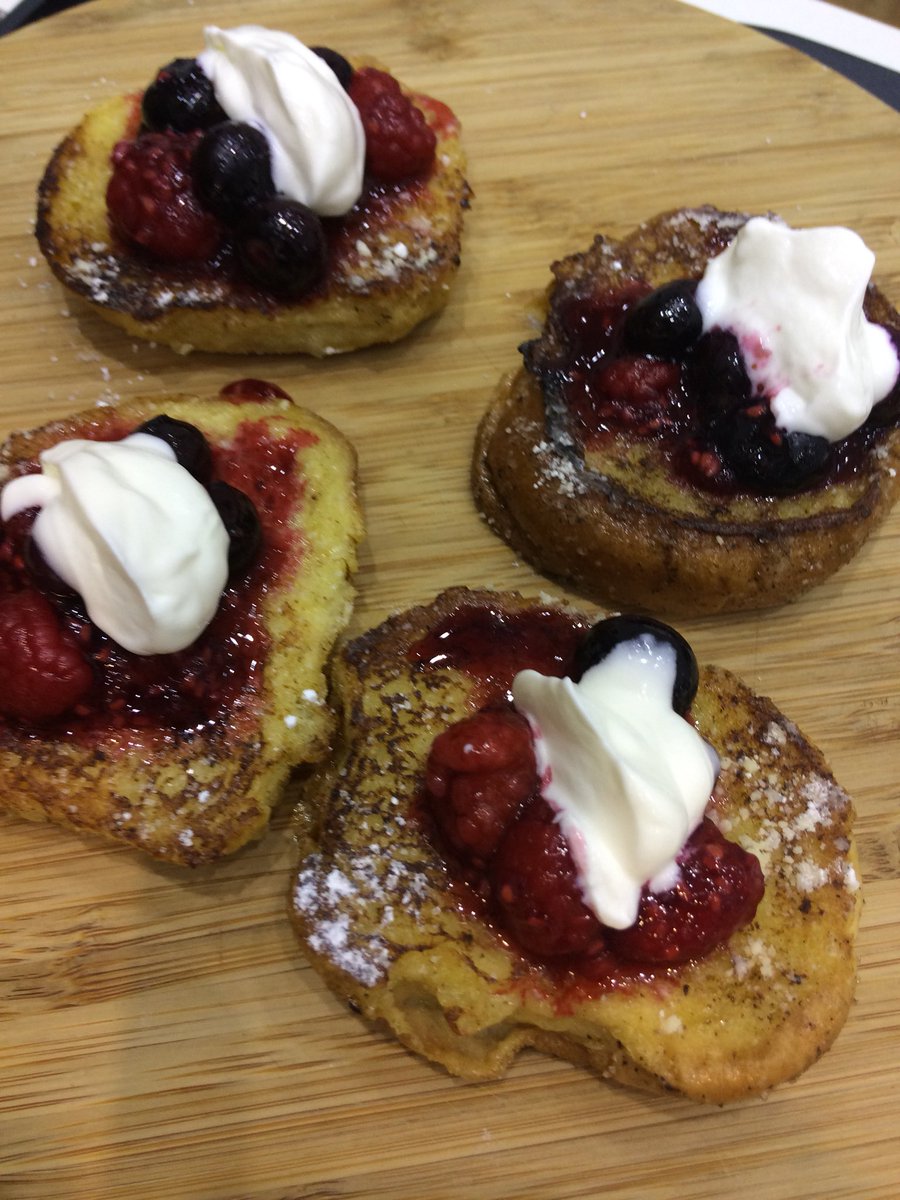 #delicious cinnamon French toast with mixed berries and creme fraiche - come and have a taste!  <a href="/bakefactory/">The Bake Factory</a> stand 1A41 <a href="/wtce_expo/">WTCE</a> #WTCE2018