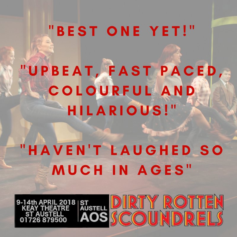 A fabulous opening night! Here's some of our audience feedback! #DirtyRottenScoundrels