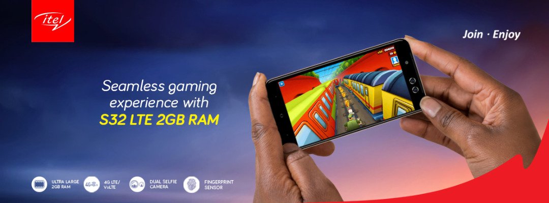 itelNigeria's tweet photo. With itel S32 LTE 2GB RAM, enjoy a seamless gaming experience all the time. What's your favourite mobile or video game? Share with us. 

#SpeedUpWith4GLTE #GameFaceOn https://t.co/Dkq0KJbpZE