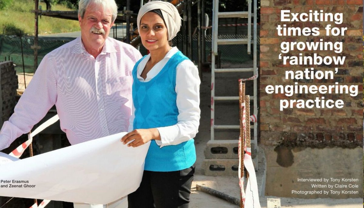 Aspire_Eng's tweet photo. Read about how Zeenat Ghoor and Peter Erasmus are building up a reputation for excellence, producing designs that are creative, safe, durable and economical at Aspire Consulting in their recent @AssetMagazine article https://t.co/w9Siv0jMHE https://t.co/kLMEweTDb8