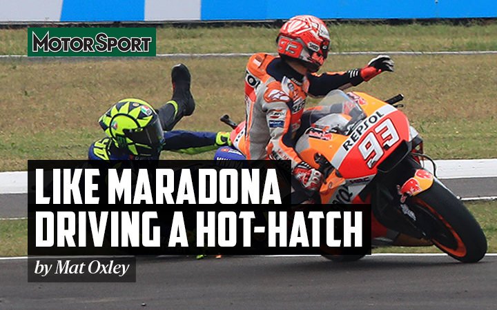 Motor_Sport's tweet photo. "On Sunday Márquez really did look like he had come from another solar system and was subject to a different law of gravity." @MatOxley sees Maradona at the MotoGP Argentine Grand Prix: https://t.co/ZwCJUKPS48 https://t.co/WQOESWOJYX