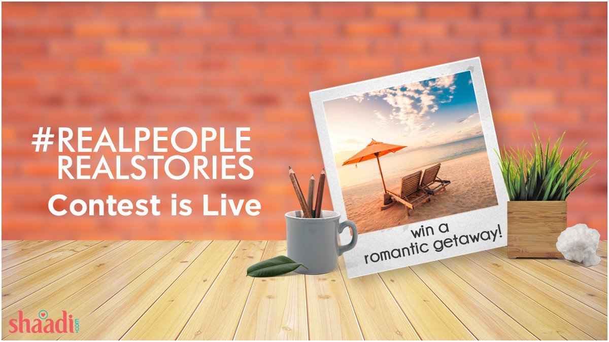 ShaadiDotCom's tweet image. #ContestAlert
Tell us the story of how you met your life-partner on Shaadi.com 

U could win a Romantic Get-Away with ur partner &amp;amp; also get a chance to star in our #RealPeopleRealStories series #WedTalks

Please read terms &amp;amp; conditions below:
bit.ly/2GL5yJ2