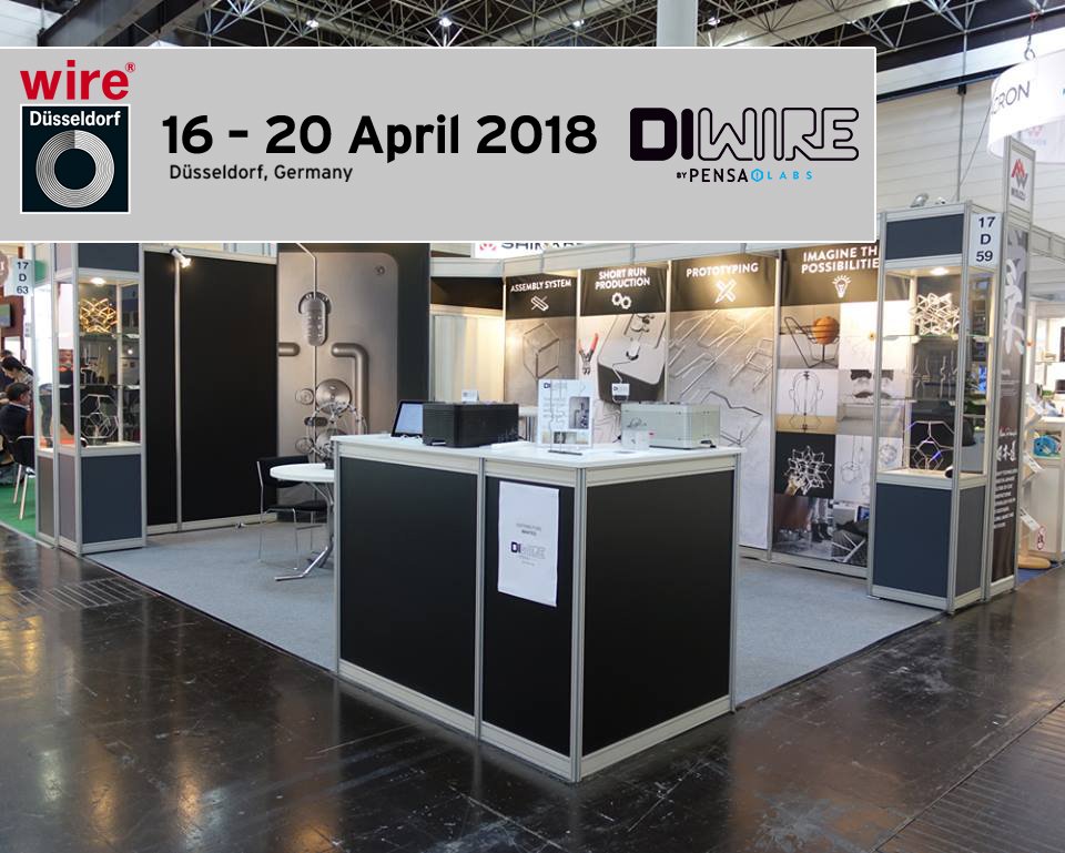 Meet us at the Wire show in Düsseldorf from 16-20 April! Drop by our booth and bend some wire with the D.I.Wire Pro! You'll find us here -> Hall 9 - E14-02 <a href="/wiretradefair/">wire Int. Trade Fair</a> bit.ly/2HnwoIf