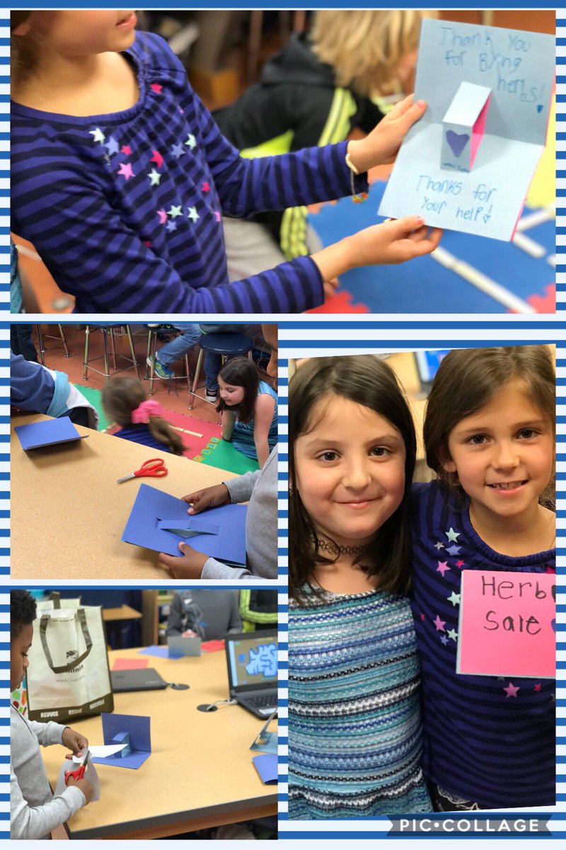 laura_prymak's tweet photo. 2nd grade #WPESwolves working on “pop-up” thank you cards for our #WPESwolves Herb Sale Business. #WPESTEAM #OneCCPS https://t.co/FotogVgVti