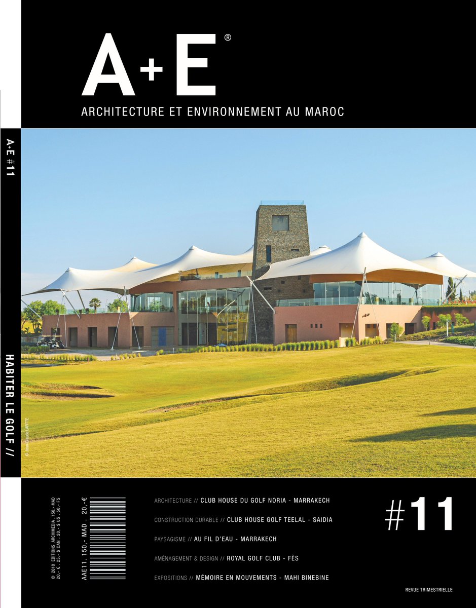 [OUT NOW] 🖤
A+E #11 // Habiter le golf 
En couverture: club house du golf Noria à Marrakech 
Architecte: Youssef Melehi
Crédit photo: Jean-Claude Laffitte
#aemag #architecture #teamarchi #morocco #archilovers #archdaily