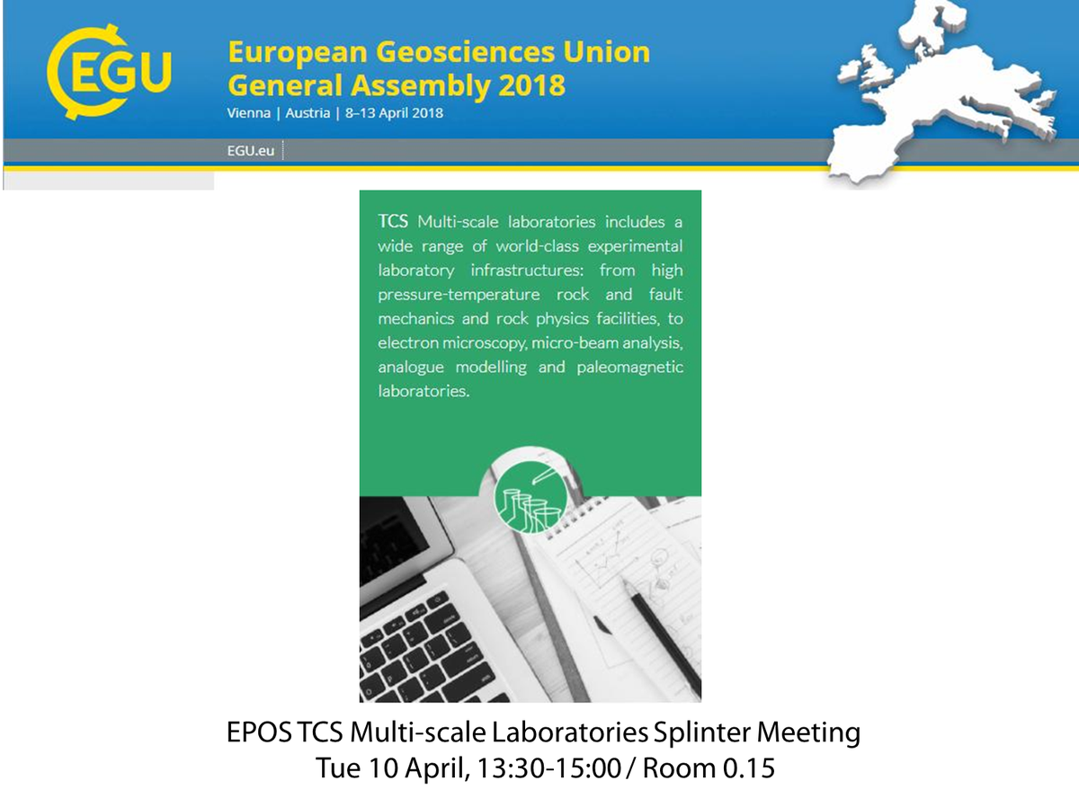 EPOSeu's tweet photo. #EPOS TCS Multi-scale laboratories splinter meeting: Tuesday 10 April, 13:30-15:00 Room 0.15 @ #EGU2018 https://t.co/uLIZn4esES