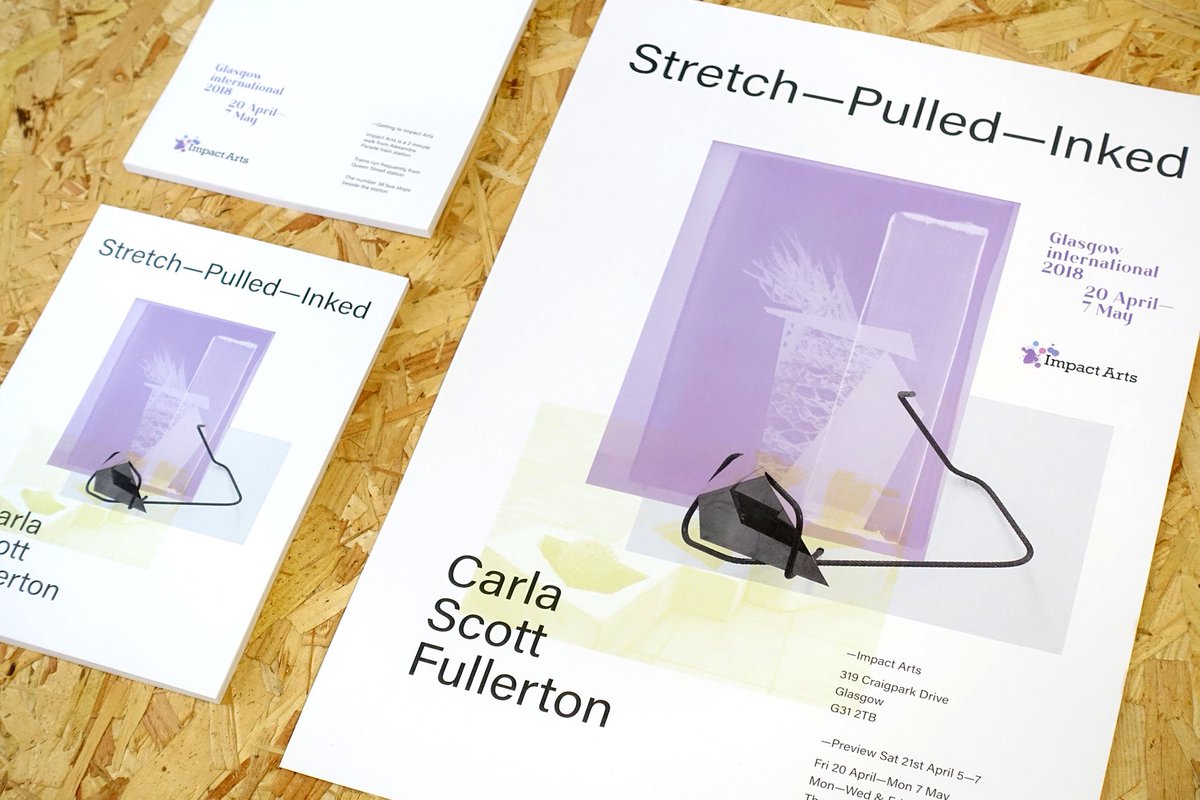 Couple of things on the go for @GIfestival at the moment. First up some promo work for Carla Scott Fullerton’s show at @impact_arts. Running from 20th April to 7th May. #glasgowinternational #art #festival #sculpture #printmaking #promo #graphicdesign #glasgow
