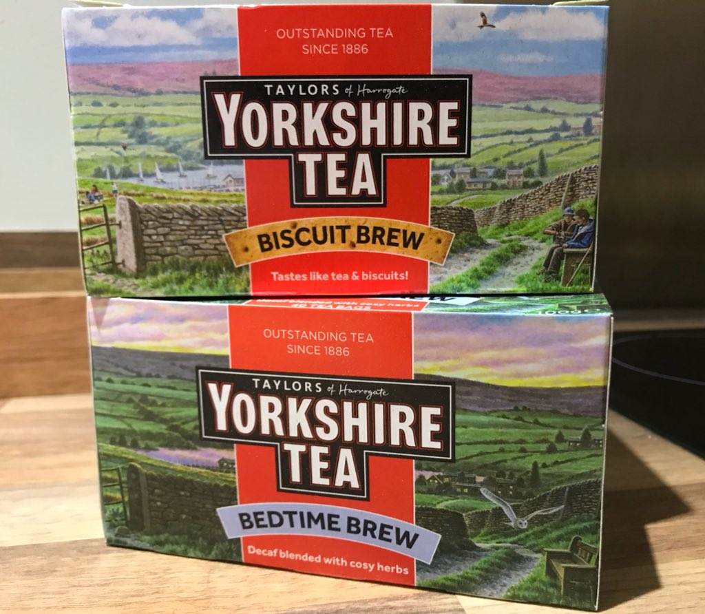 TheEmmerdaily's tweet photo. In Leeds so managed to find the new @YorkshireTea #bedtimebrew and #biscuitbrew Both are lovely! Great nights sleep and now drinking tea without the calories of the biscuits but all the smell and taste! Result! #Yorkshire https://t.co/6oLXXYqByz