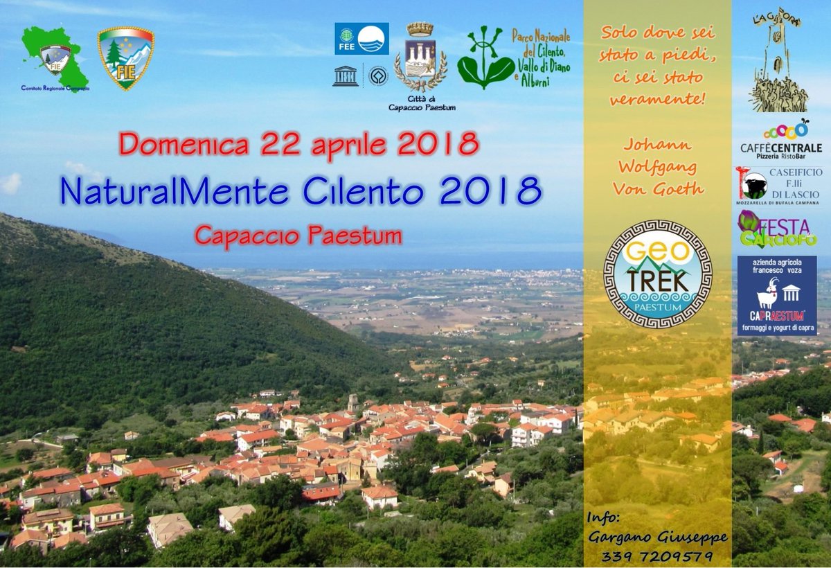 GeoTrekPaestum's tweet photo. appuntamento annuale con NaturalMenteCilento 2018 ... Vi Aspettiamo!!!
#GeoTrekPaestum
#NaturalMenteCilento
#CapaccioPaestum
#PNCVDA
#RespectNature
#EscursioniCardioProtette https://t.co/JjORHjNo2f
