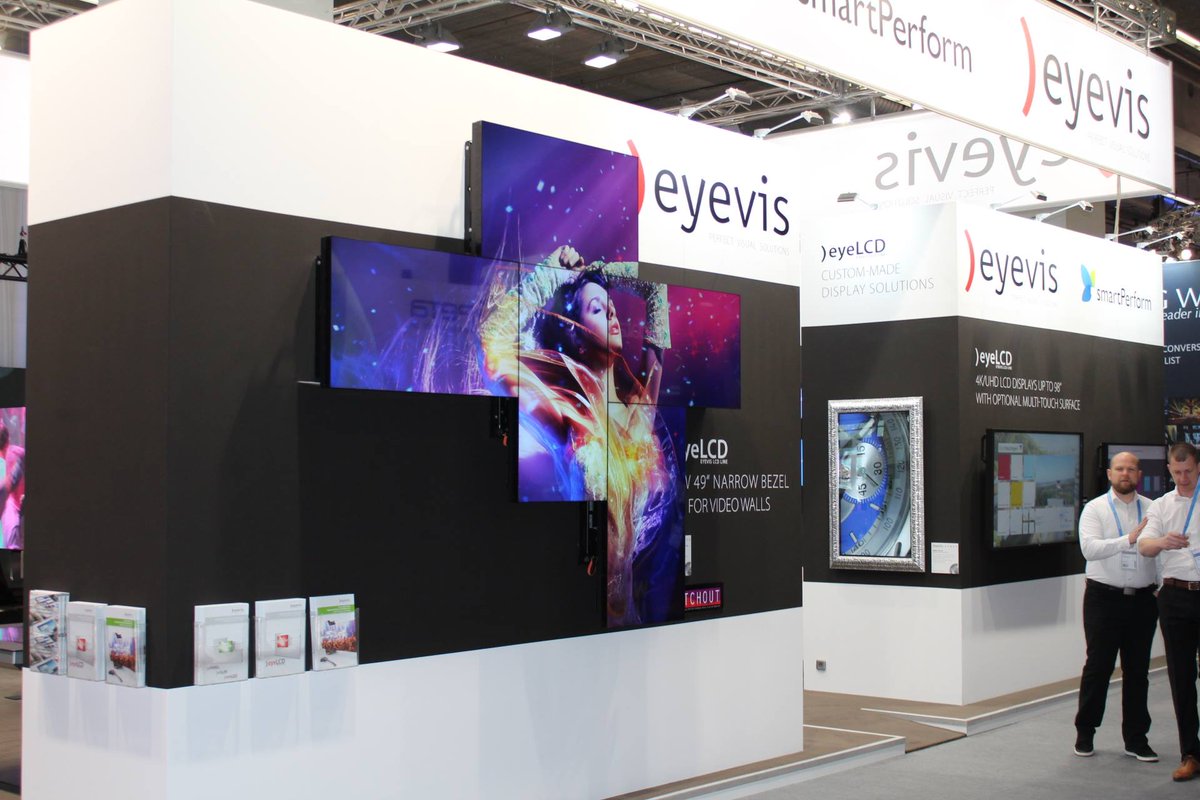 UltimateVS_UK's tweet photo. Visit eyevis at the Prolight & Sound event this week in Frankfurt! Another fantastic event stand, collaborating with @smartPerform_ 🖥️🎥🎞️💡
You will find us in Hall 4, stand C20 until Friday!
#avtweeps #pls2018 #prolightsound2018 #av #avevent #audiovisual https://t.co/86PRIrMwaW