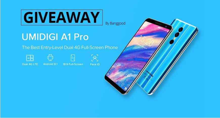umidigi's tweet photo. #UMIDIGIA1PRO New Giveaway of Umidigi A1 Pro from Banggood, Click Here to Get Your Amazing Prize https://t.co/InZkPJYF8z https://t.co/67kW1VZhyA