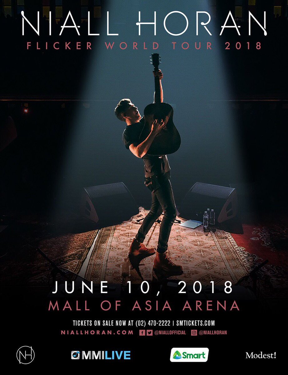 livemusicmnl's tweet photo. In almost a little over a month, @NiallOfficial's #FlickerTour will be coming to Manila!
June 10, 2018 at the @MOAArena. Limited tickets are still available at @smtickets.
Presented by @mmilive & @LiveSmart
#NiallHoran #FlickerTour2018 #FlickerTourMNL https://t.co/iCZi8RxcLy