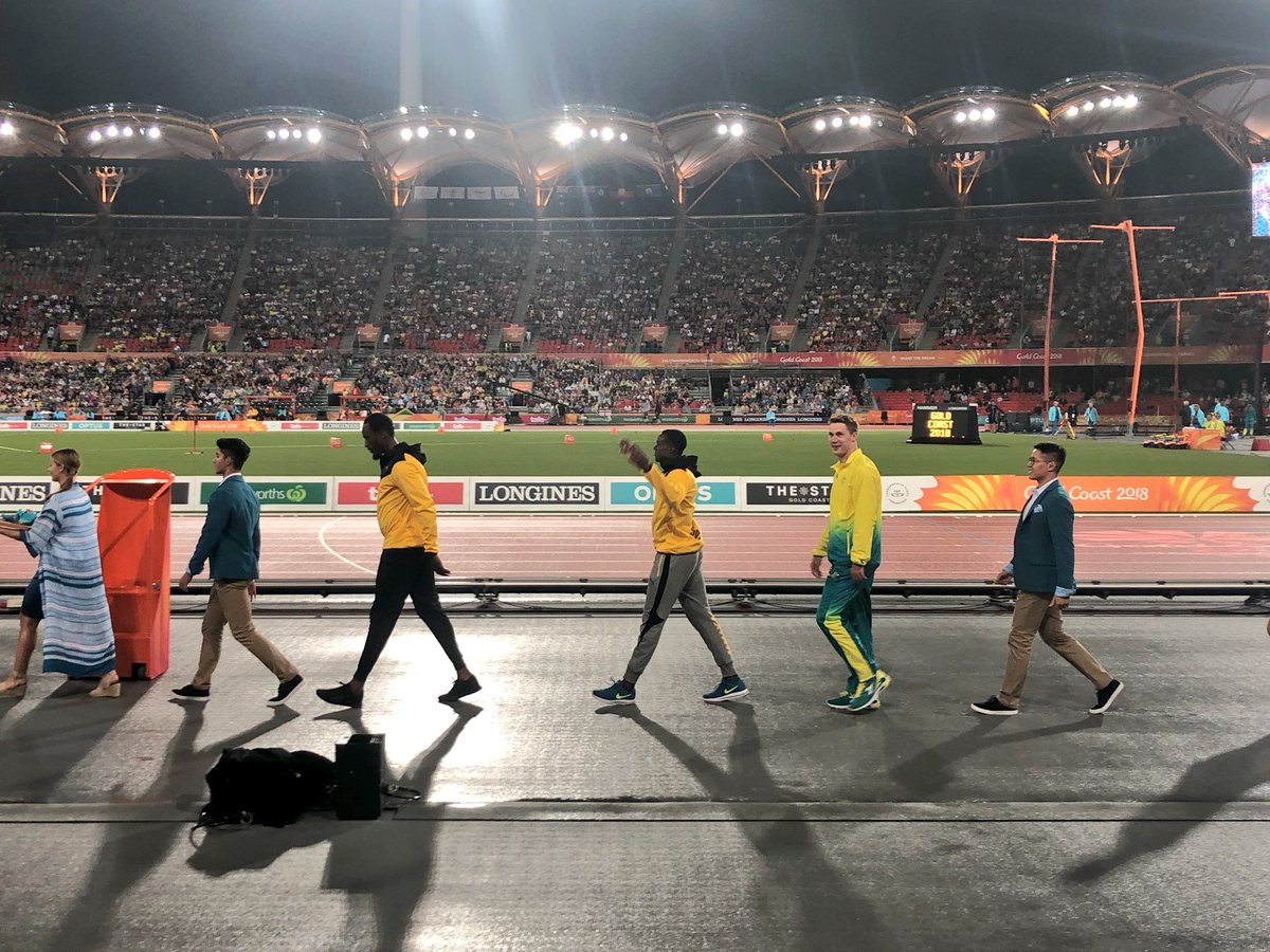 Nick Hough can’t wipe the grin off his face striding out to receive his🥉