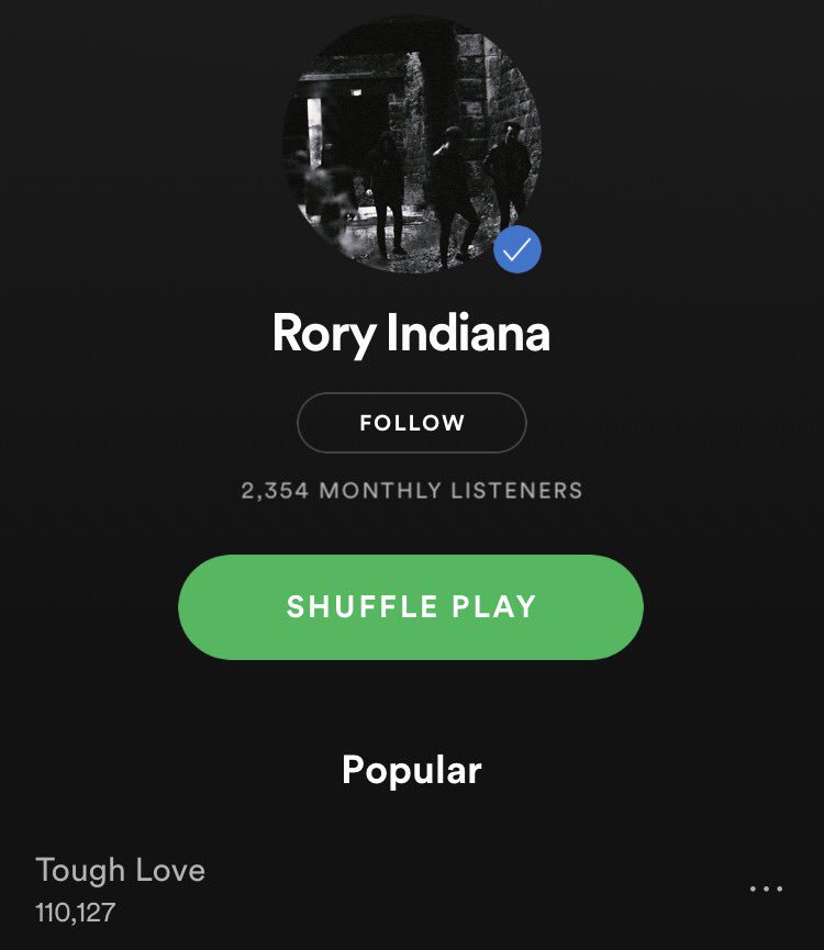 🌹Tough Love has it 100k plays over on <a href="/Spotify/">Spotify</a>, chuffed! Thanks for listening xo