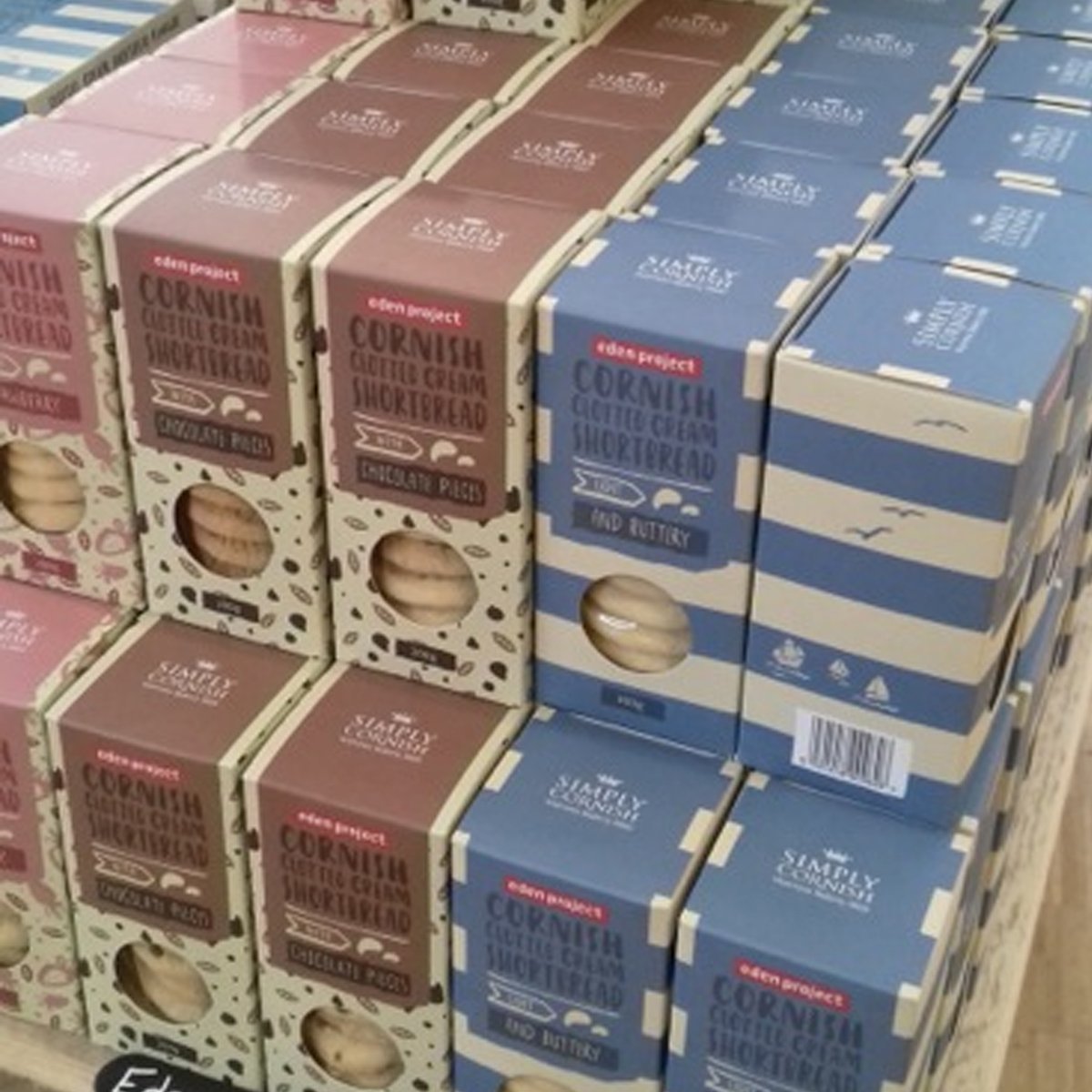 SimplyCornish's tweet photo. A rather lovely display of our new range of shortbread biscuits with the @edenproject https://t.co/fI1OzcD3dY