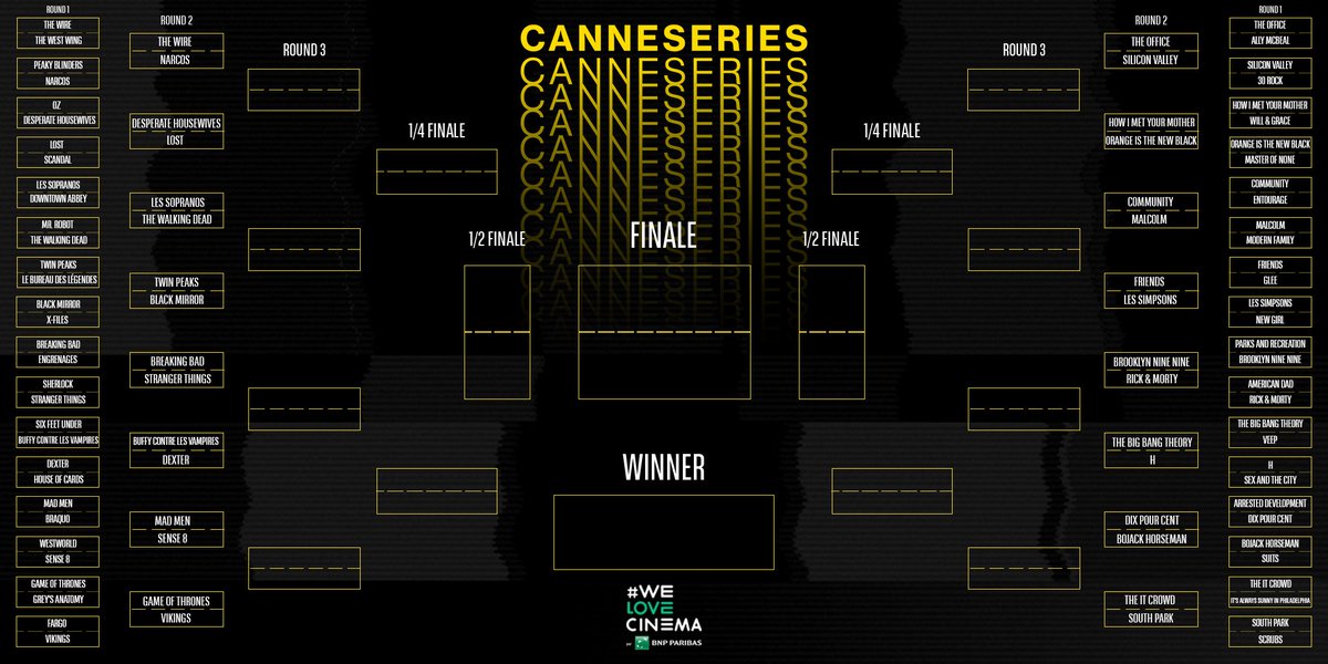 welovecinemafr's tweet photo. Les résultats sont tombés et il y a déjà des surprises ! C'est maintenant l'heure du 2ème round #Canneséries #WeLoveSéries https://t.co/W7ga43Pa7h