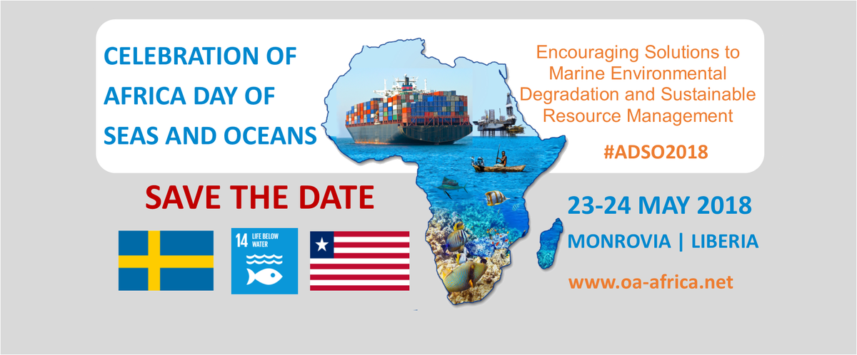 FECoasts's tweet photo. Save the date | Celebrating Africa Day of Seas and Oceans #ADSO2018 | 23-24 May 2018 Read more about this event https://t.co/r1wgZsE1dA https://t.co/FyHJzcns2c