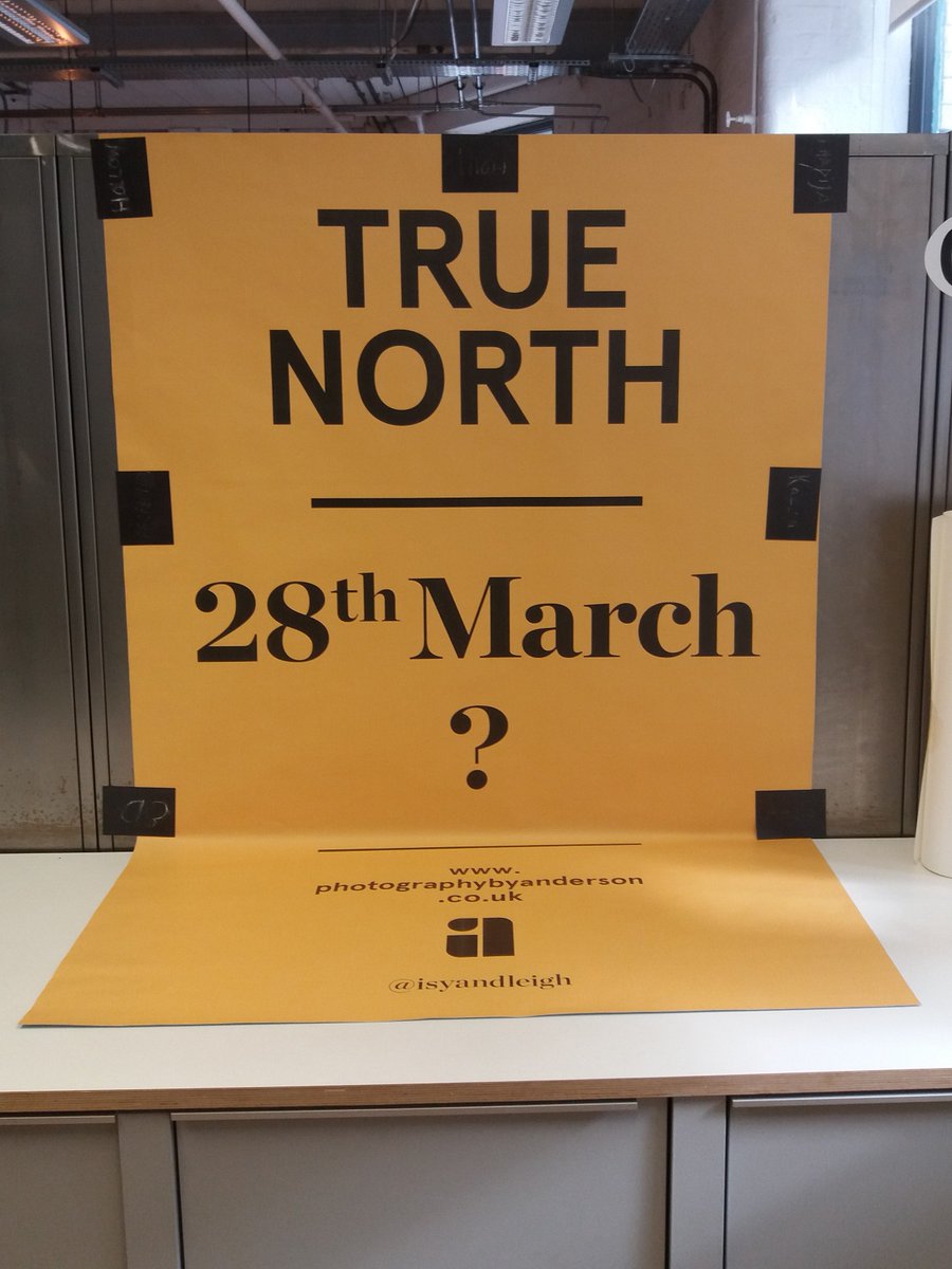 Great to see one our posters up and about at @thisisTrueNorth #whattimesbestforyou? #manchesterphotographers #isyandleigh #newfolio