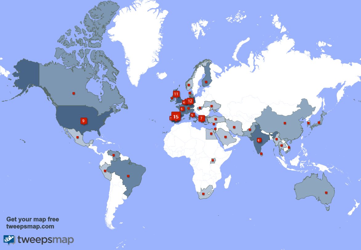 Tengo 2 nuevos seguidores, desde Australia, y más durante la última semana tweepsmap.com/!sonataNFV