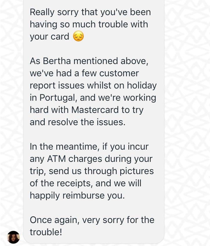 funny how 2 banks respond to the same problem - <a href="/monzo/">Monzo 🏦</a> happy to refund any charges if I withdraw cash while <a href="/AskHalifaxBank/">AskHalifaxBank</a> give no solution