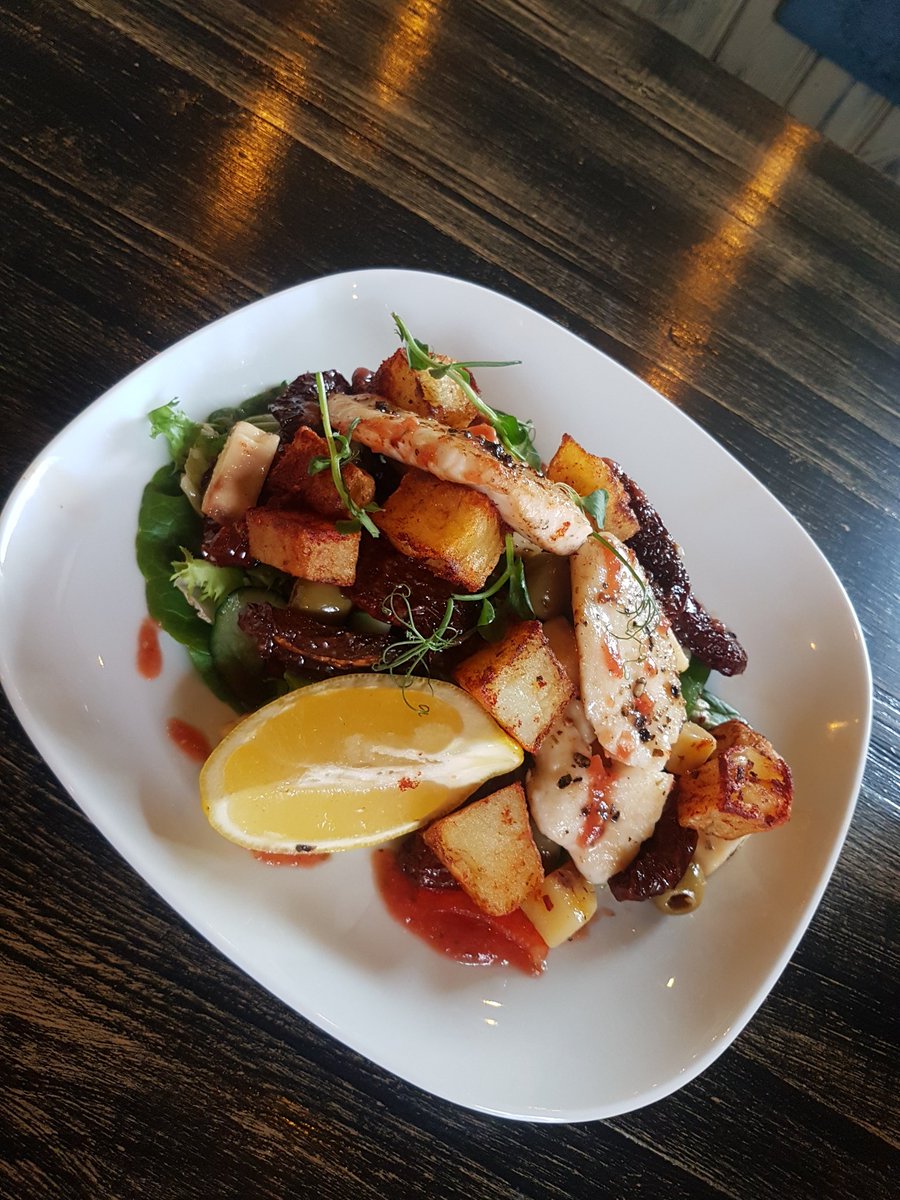 Today's special Pan Seared Sea Bass Salad #sunderland #thelookingglass