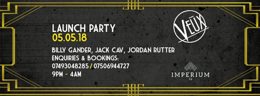 Veux Events will bring their own style and class on Sat 5th May #Imperium38