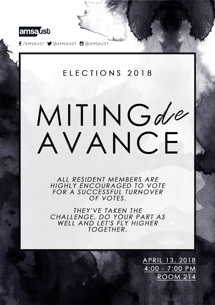 ELECTIONS FOR EXECUTIVE BOARD OFFICERS AY 2018-2019 : MITING DE AVANCE