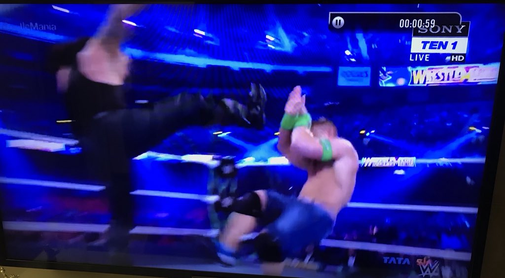 Here is the Fake moment at wrestlemania 34 Undertaker vs John Cena 
@SPNSportsIndia <a href="/WWENetworke/">WWE</a> <a href="/wweuniverse/">WWE Universe</a> @theundertaker #Wwe #Raw

 #wrestlemaina34