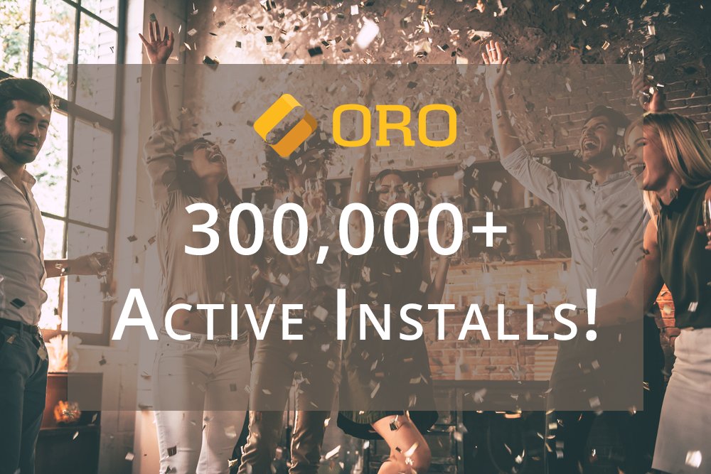 oro_inc's tweet photo. Proud to share - by end of Q1 2018 Oro applications (@OroCommerce, @OroCRM, #OroPlatform) have passed the threshold of 300,000 active installations, exceeding our previous quarterly growth pace by over 25%! 🎉 #celebrating #opensource #b2becommerce #crm #appdevelopmentplatform https://t.co/XLv19fhmLX