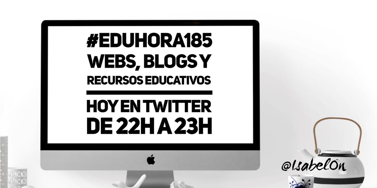 IsabelOn's tweet photo. Si tienes un blog educativo o conoces webs y recursos on line de interés docente, te invitamos a que los compartas con nosotros hoy en la #eduhora185. 
¡Os esperamos a todos en el mayor encuentro virtual educativo de cada semana! https://t.co/cw0FS9sarL