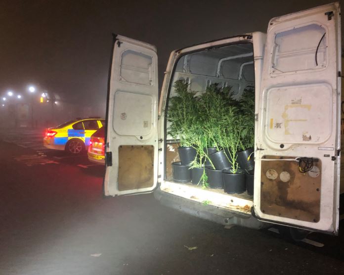 An untaxed van caught <a href="/Derbyspolice/">Derbyshire Police</a> attention but officers then found the vehicle was full of #cannabis plants 

derbyshiretimes.co.uk/news/pictures-…