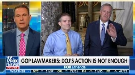 MattGertz's tweet photo. B block is Reps. Jordan and Matthews complaining about how DOJ is too slow in getting them Clinton documents. https://t.co/5AYrHre5lO