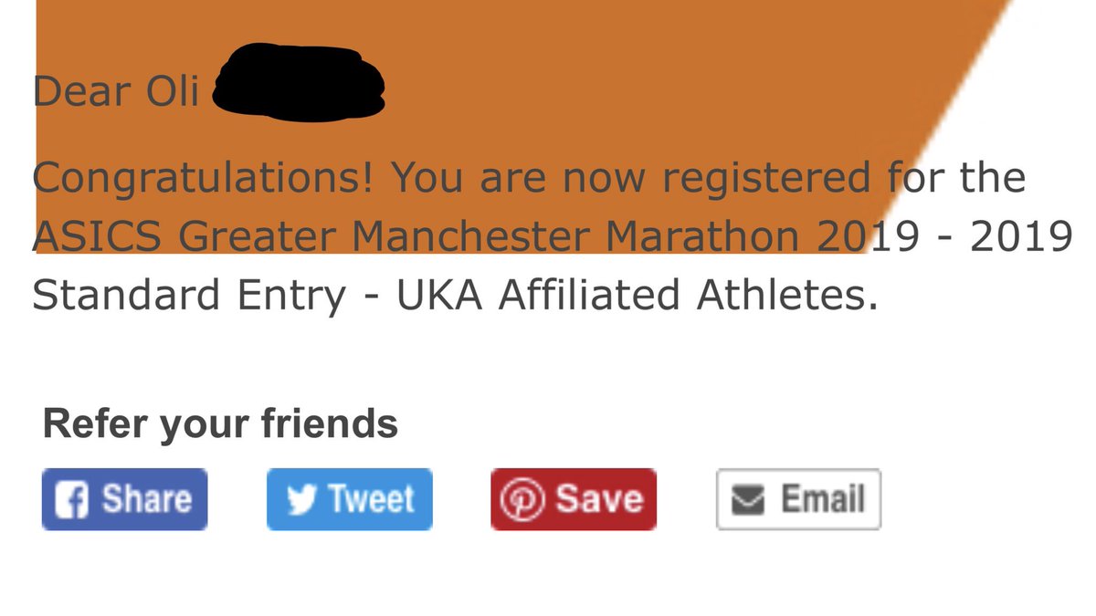 So this just happened! I’ve entered the 2019 Manchester Marathon!!! It’ll be my 1st ever marathon! Running #IMOAC & to raise money for @RMCHcharity. Feeling nervous😳, excited😆& scared😱! Which other @UKRunChat runners are also running? 💚🏃♂️