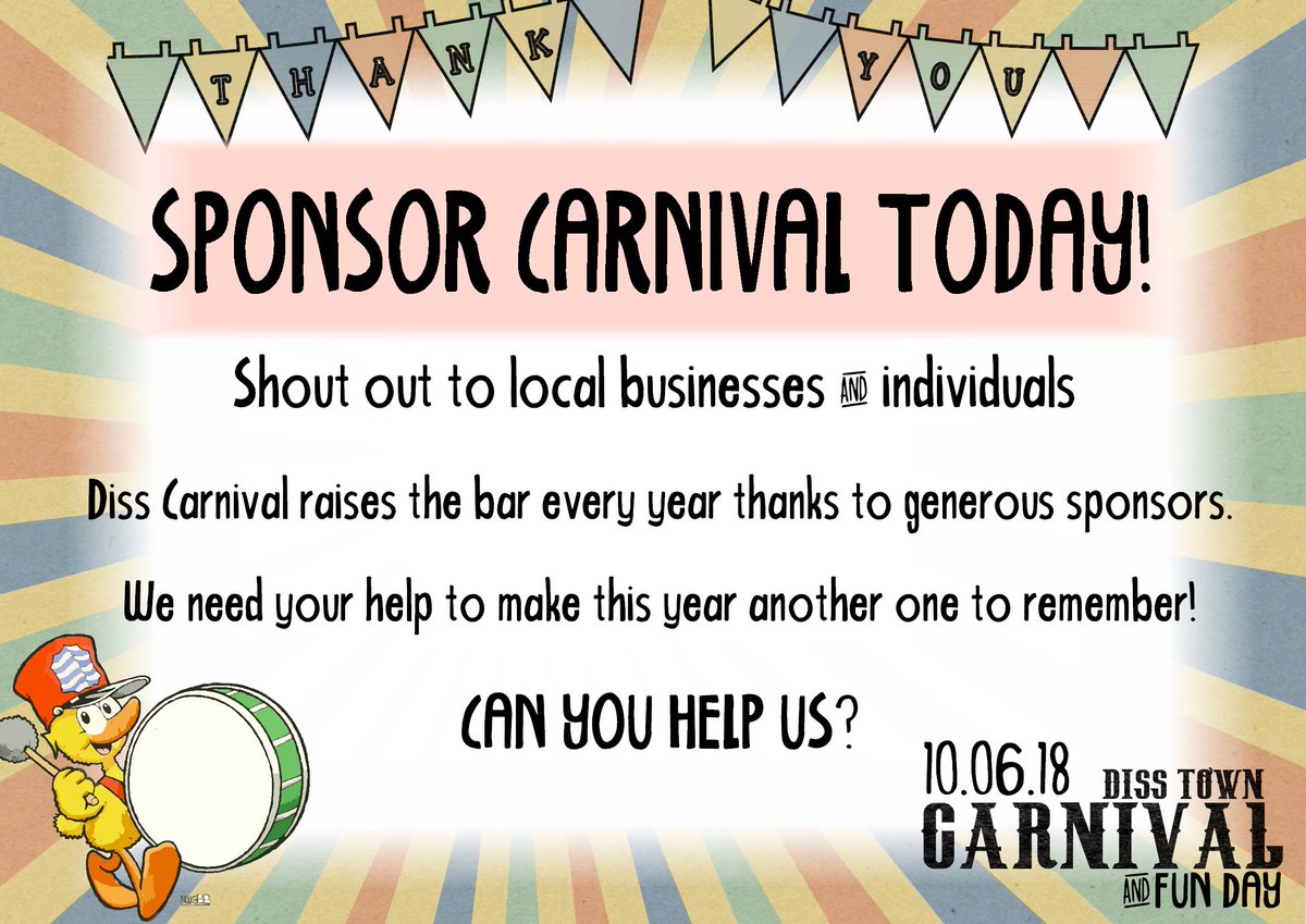 Shout out to our local businesses! Help us to make this year's Carnival the best yet by sponsoring part of the event... receive free advertising in return! Check out our sponsorship packages here: ow.ly/hGZM30jpx2Q