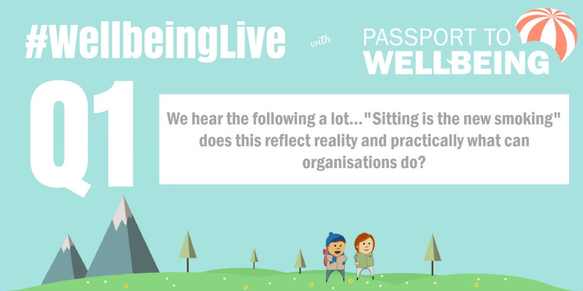 p2wellbeing's tweet photo. Question 1: We hear the following a lot..."Sitting is the new smoking" does this reflect reality and practically what can organisations do? #Wellbeinglive https://t.co/qGzWnnRHMC