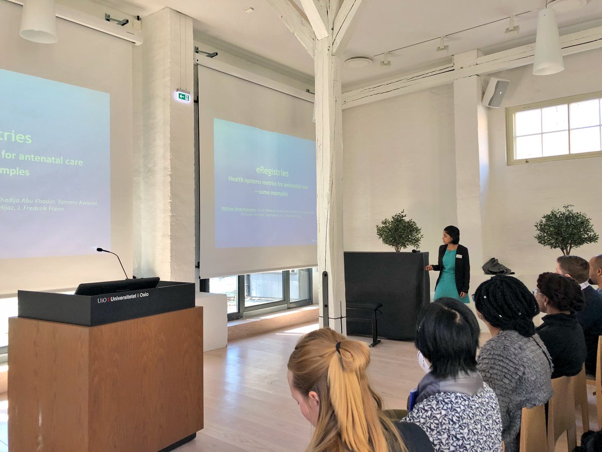 eRegistries's tweet photo. Mahima Venkateswaran, PhD Fellow at @Folkehelseinst shares about research regarding @ERegistries and #antenatalcare in the West Bank #NGHC2018 https://t.co/ARPfTZf76Z
