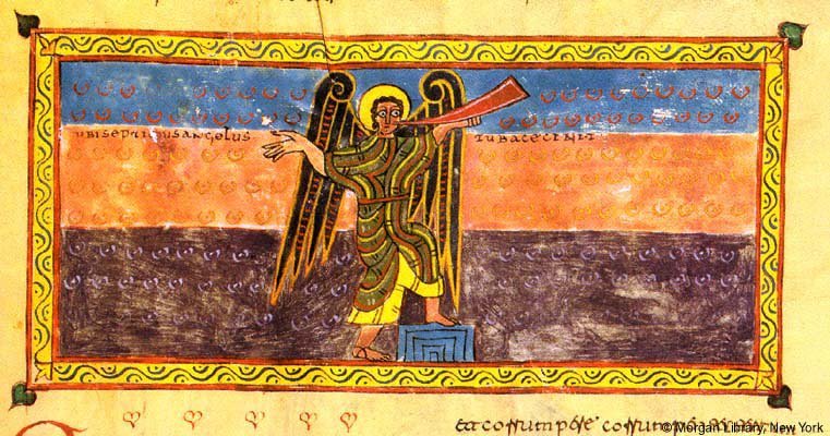 If you're unfamiliar with the Morgan Beatus [MS M.644;  Spain (c. 940-945)], I highly recommend browsing it a bit at <a href="/MorganLibrary/">The Morgan</a> here: ica.themorgan.org/manuscript/thu…
It's the medieval art equivalent of "adding googly eyes makes everything 10x funnier"