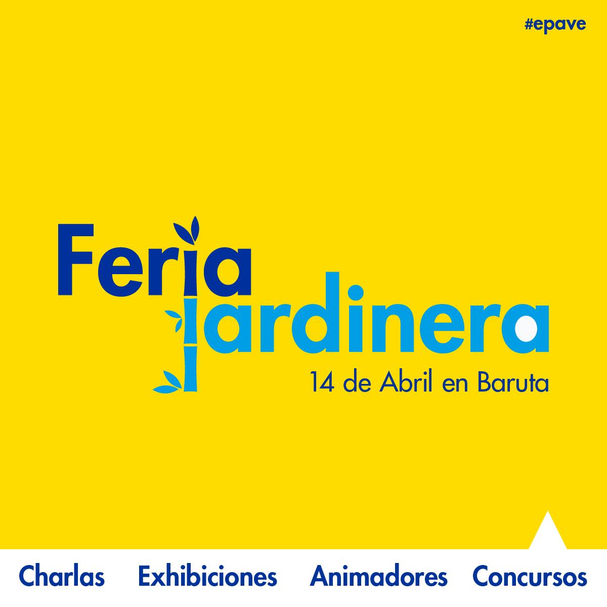 FerreteriaEPAVE's tweet photo. ¡Todo sobre plantas! charlas y exhibiciones este sábado 14 en nuestra #FeriaJardineraEPA en la tienda del @centrosexpreso #Baruta. Venga y acompáñenos junto a su familia desde las 10 de la mañana. #EPAve | @rolilita @venezolanadepinturas @aguapasteur @alfayesos y @nryvzla https://t.co/QCyQkaTagO