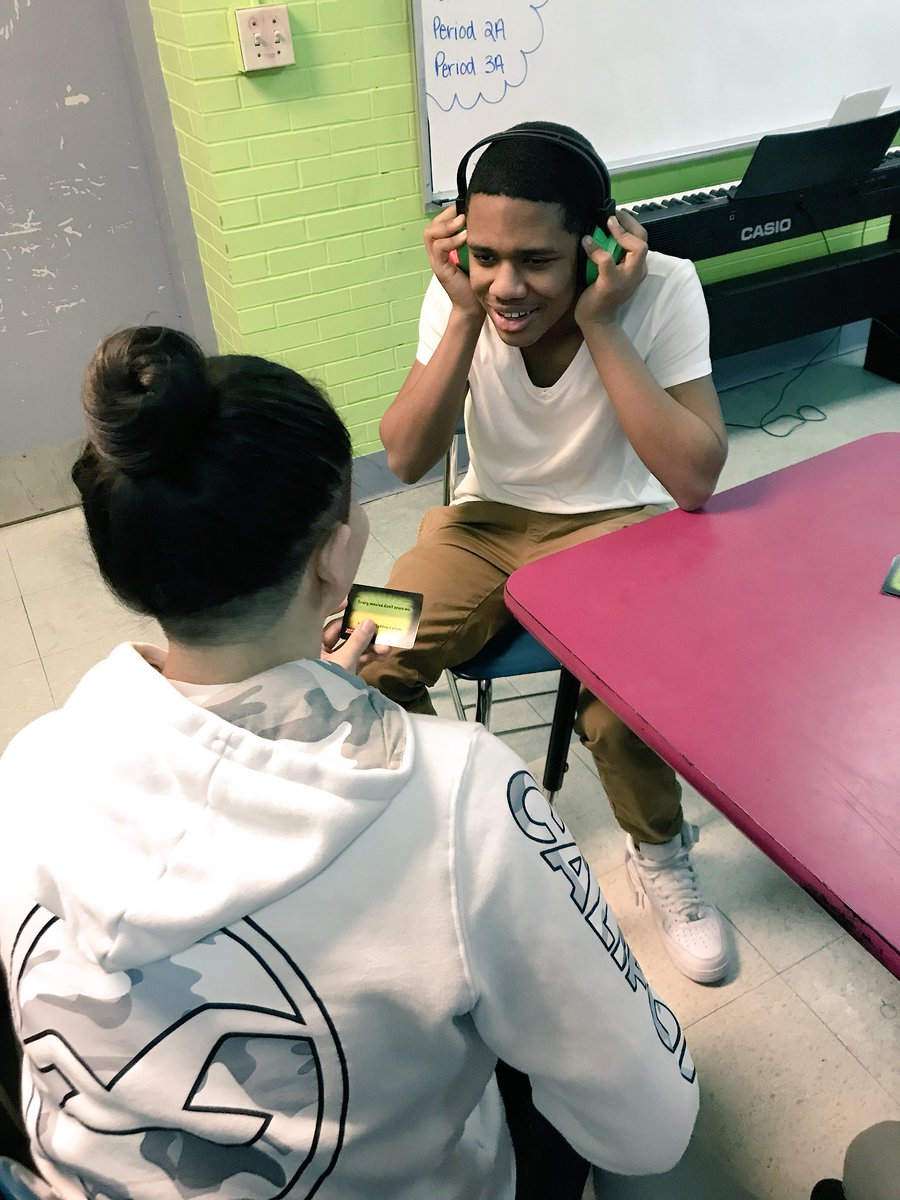 Mrs_Daniels_'s tweet image. Practicing diction and enunciation of consonants and vowels in Chorus with the game “Hearing Things!” #testingweek @EsekHopkinsMS @pvdschools