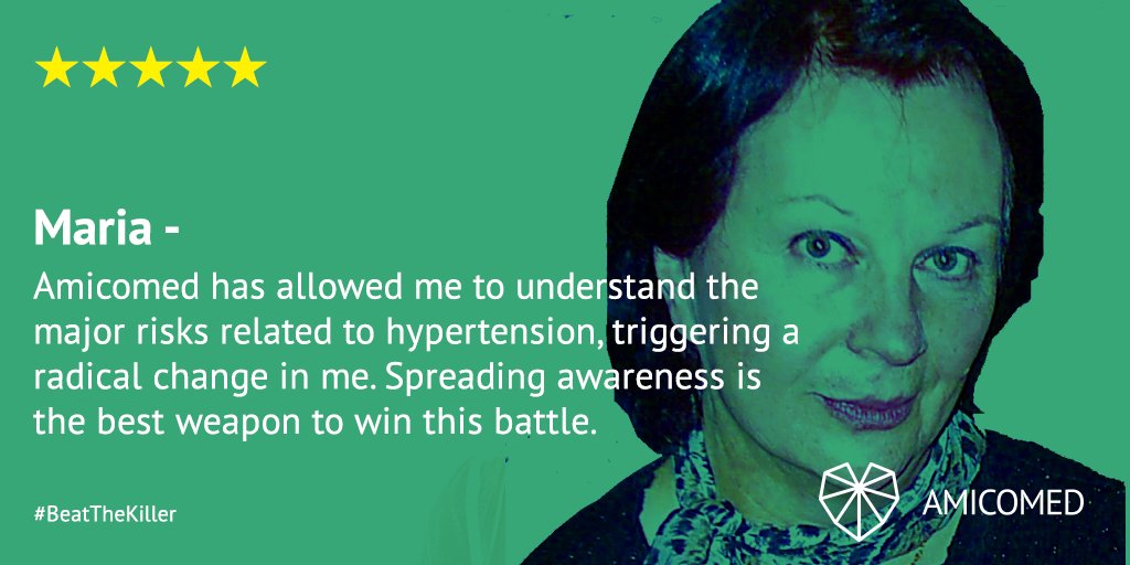 Amicomed1's tweet photo. What our customers think of Amicomed? We asked them! This is Maria's answer #beatthekiller #hypertension https://t.co/wxYPEFLm6G