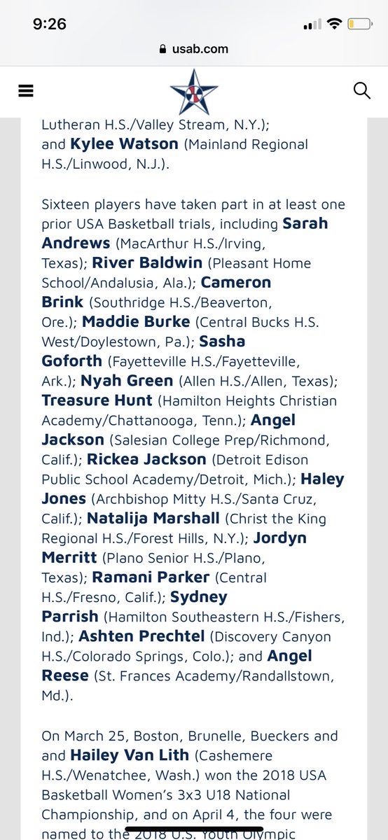 _AngieSun's tweet photo. Congrats @cameronbrink22 on your invite to USA U17 World Cup Team Trials! 🇺🇸🏀 https://t.co/5YV2XYIN5S