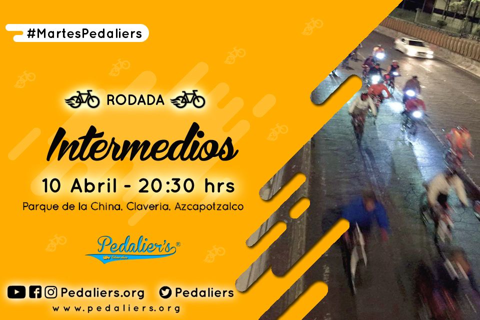 Recuerda que hoy por la noche tenemos rodada.
#TeInvitamos #MartesPedaliers #CiclismoUrbano #SúbeteAlaBici