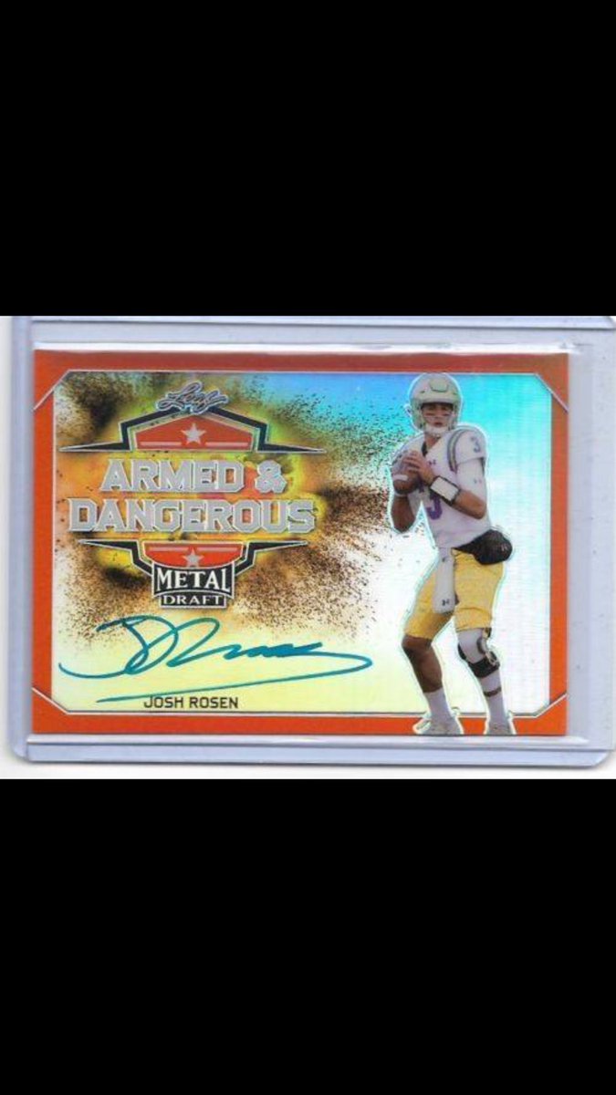 nowaitbreaks's tweet photo. Another monster @leafceo @Leaf_Cards product. Leaf Metal Draft did not disappoint Darnold #/5, Rosen #/3, Allen #/15. Canโt wait for #leafpearl tomorrow will be absolute ๐ฅ. Head to @nowaitbreaks on breakers and Facebook to get involved in a group break of the hottest product. https://t.co/IpN1qJZhf5