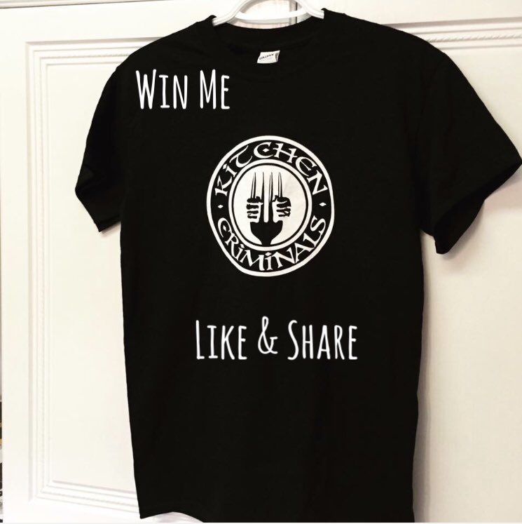 KitchenCriminal's tweet photo. Let’s do a little give away! It’s easy Like share then wear 🎼 winner announced this Saturday https://t.co/Rdt2PfK83n